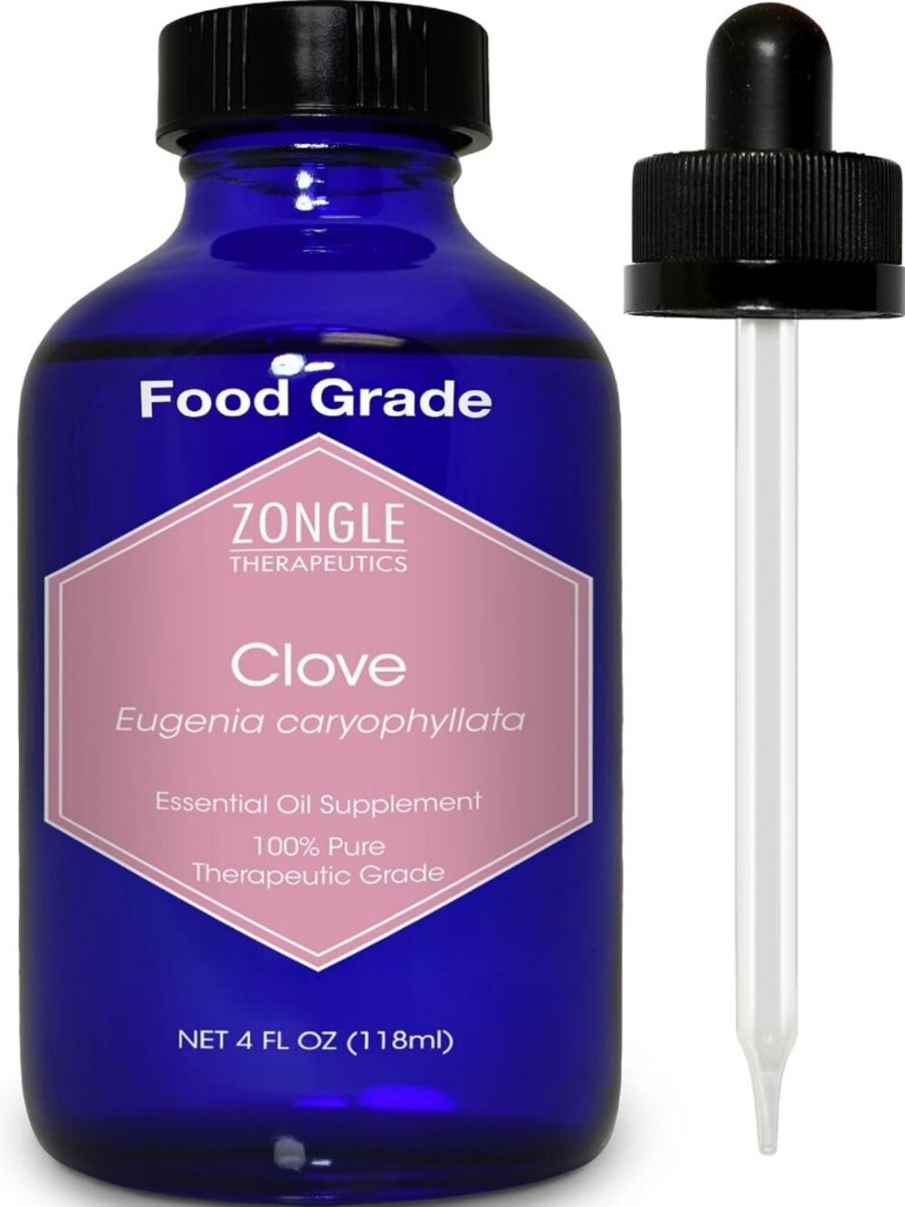 100% Pure Clove Oil - Food Grade Essential Oil, 4 OZ for Aromatherapy & Cooking